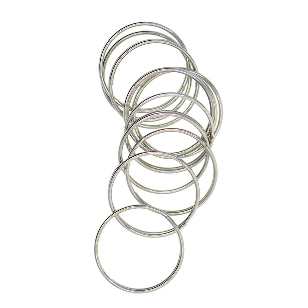 100x Round Solid Iron Split Key Ring Chain Hook Hardware Connector Bag 20mm