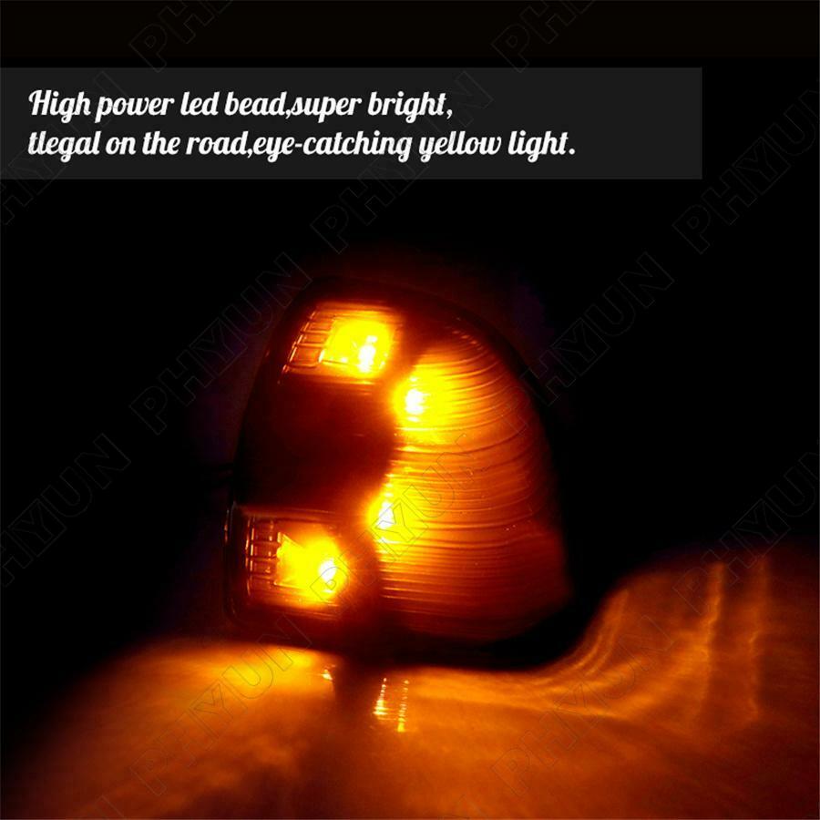 For Dodge Ram 1500 2500 3500 Side Mirror Turn Signal Lights Clear Lens Amber LED