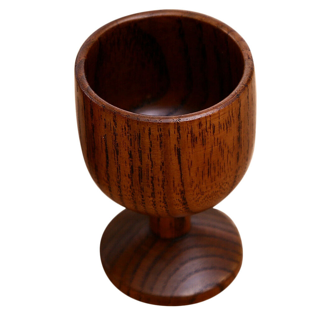 2pcs Wooden Mug Tea Cups Beer Tankard Christmas Party Coffee Mug Brown Set