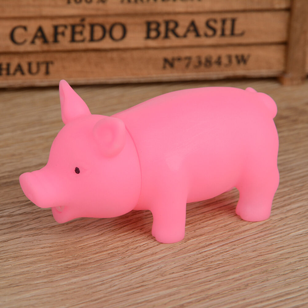 About rubber Pet Dog Puppy Pig Shape Chew Fetch PlayToy Squeaker SqueakySo.l8
