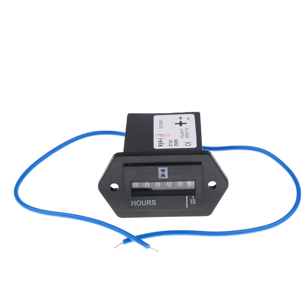 Boat Truck Tractor DC/AC Quartz 10-80V Hour Meter for Engine Generator