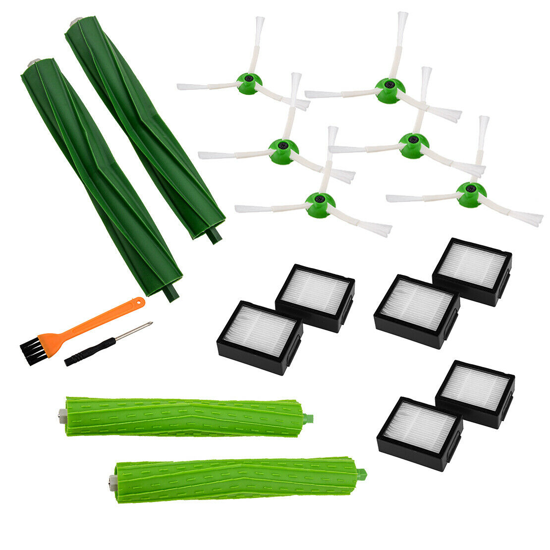 Replacement Parts Side Brush & Filters Fit For iRobot Roomba i7 i7 Plus e5 e6 e7