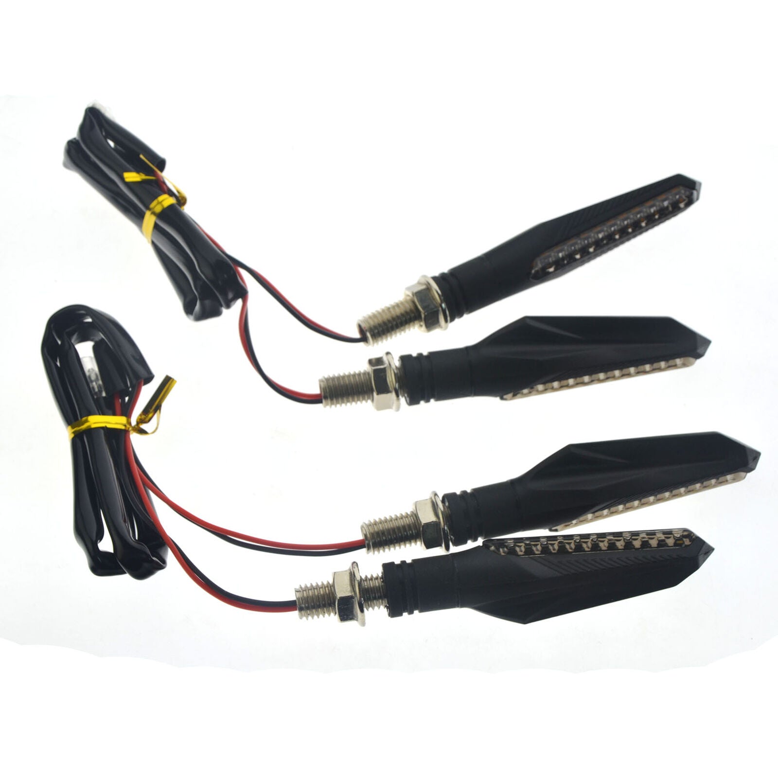 4x Universal 12V Motorcycle LED Turn Signal Light Indicator Blinker Lamp Amber