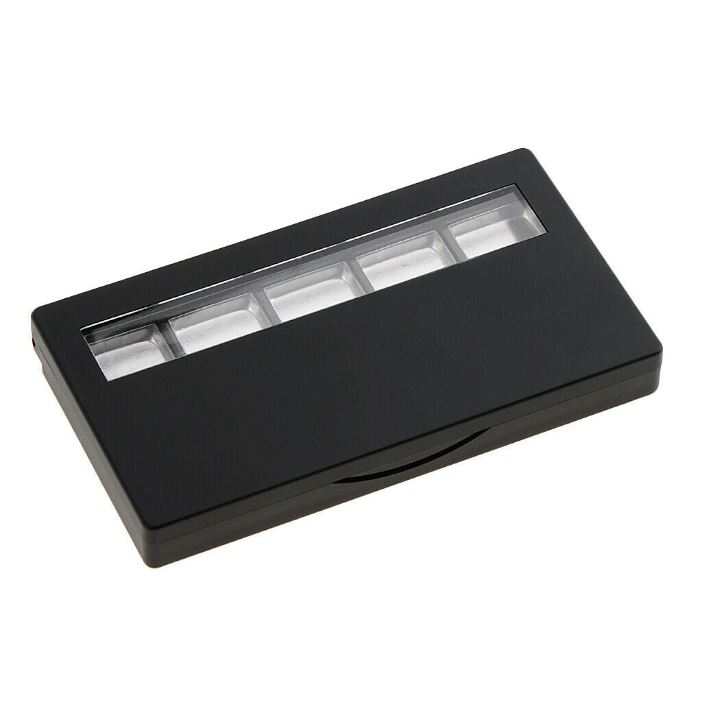 Eyeshadow Blusher Lipstick Powder Palette Tray Case with Brush 5 Slots