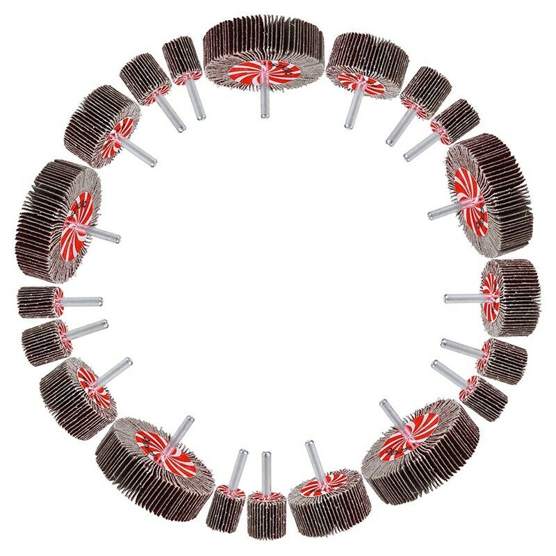 40 Pcs 1/4Inch Abrasive Flap Wheel Sander Set 80 Grit Aluminum Oxide Flap WhT7O2