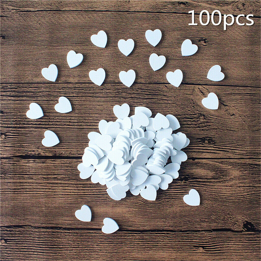100Pc DIY Unfinished Wooden Love Embellishments Rustic Art Crafts 0.83x0.79