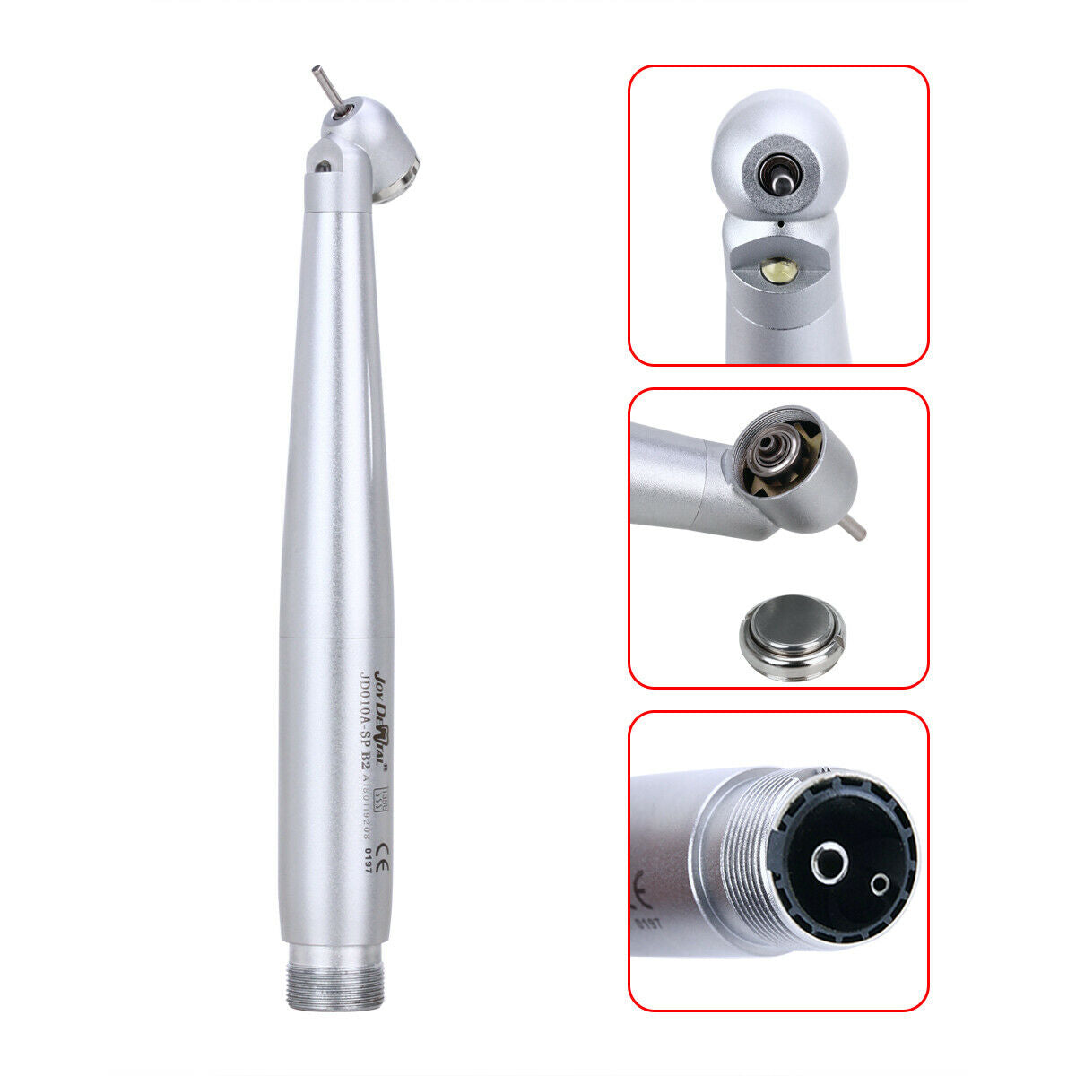 2X NSK Style Dental 45° E-generator LED Standard Push Button Handpiece
