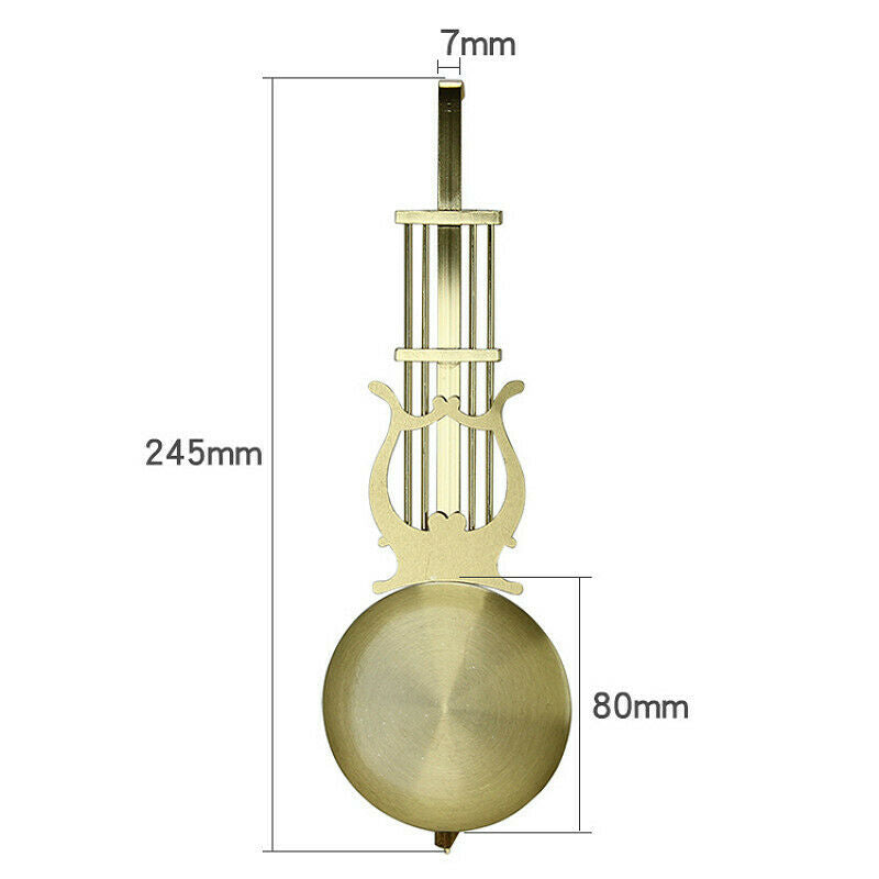 Traditional Golden Clock Pendulum Movement DIY Replacement Accessory Repair Kit