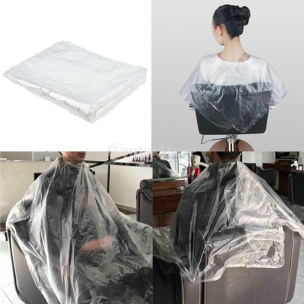 80x Disposable Hair Cut Cape Gown Unisex Capes Cloth Gowns Hairdressing