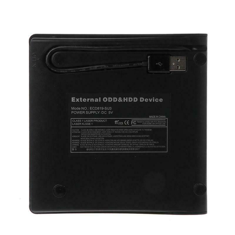 9.5MM USB 3.0 SATA Optical Drive Case Kit External Mobile Enclosure DVD/CD-ROM
