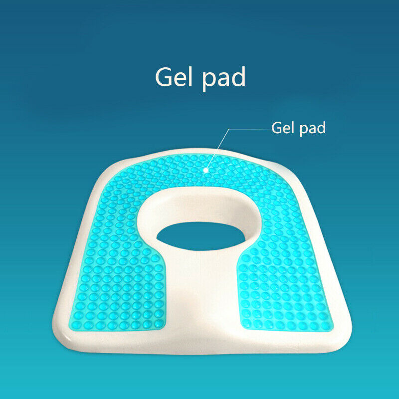 1x Cooling Gel Seat Cushion Memory Foam Coccyx Car Plane & Home Office Chair Pad