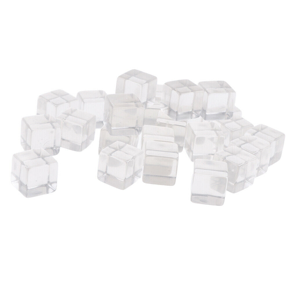 Acrylic Six Sided Dice 16mm for Dungeons Dragons MTG DND Dice Game Clear