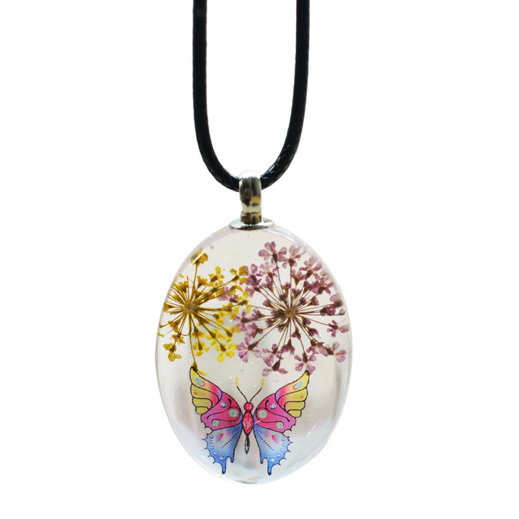 Jewelry Making Accessory Glass Pendants With Dried Flowers Time Gem Gifts