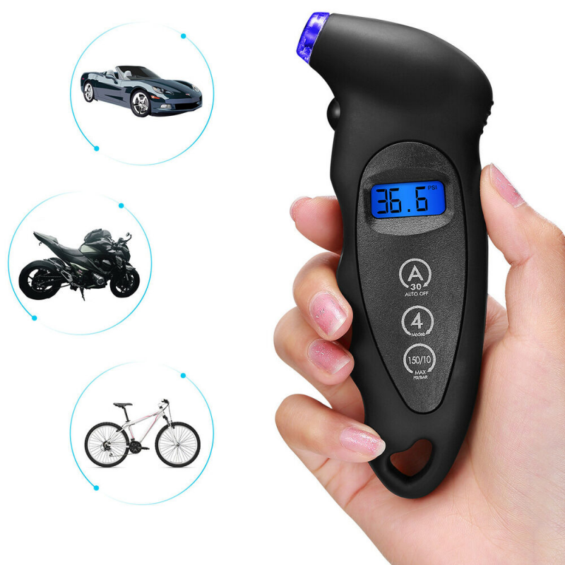 Auto Truck Tool Meter Psi Tire Pressure Gauge Digital Air Sensor Pressure Gauge