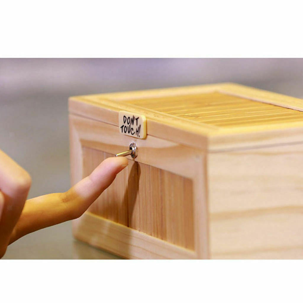 Wooden Electric Useless Box Funny Decompression Toys Cute Tiger Interesting