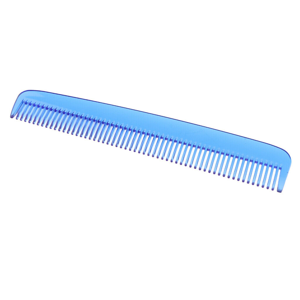Salon Hair Cutting Styling Fine Tooth Comb Plastic Beard Grooming Comb Blue