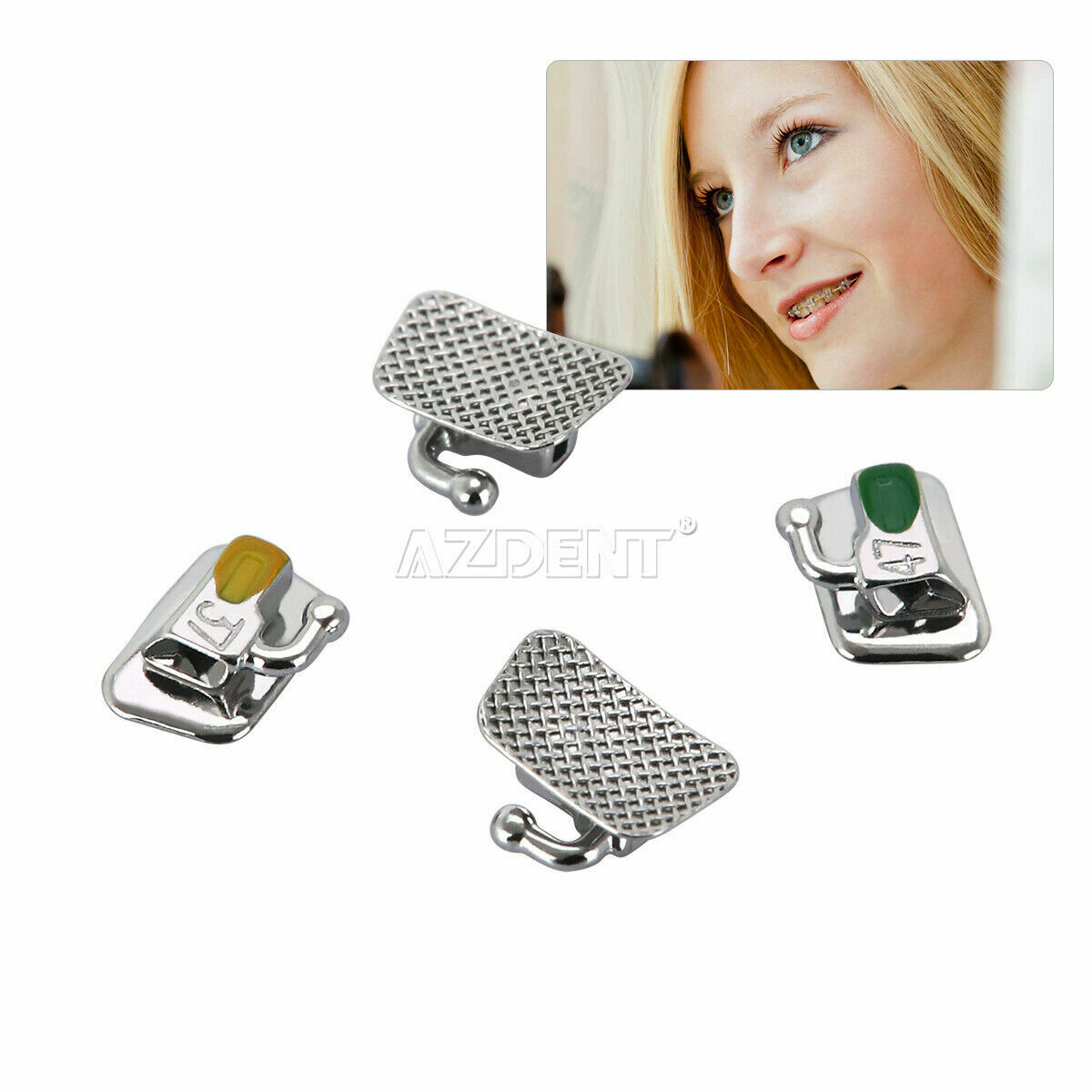 100 Kits Dental Orthodontic 2nd Molar MBT.022 Bondable Buccal Tubes AZDENT USA