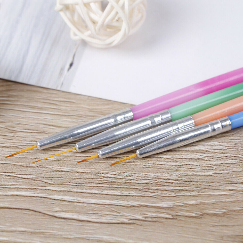 4x/Set Nail Art Liner Mixed Color Stripes Liner Drawing Brush Grid Painting DD