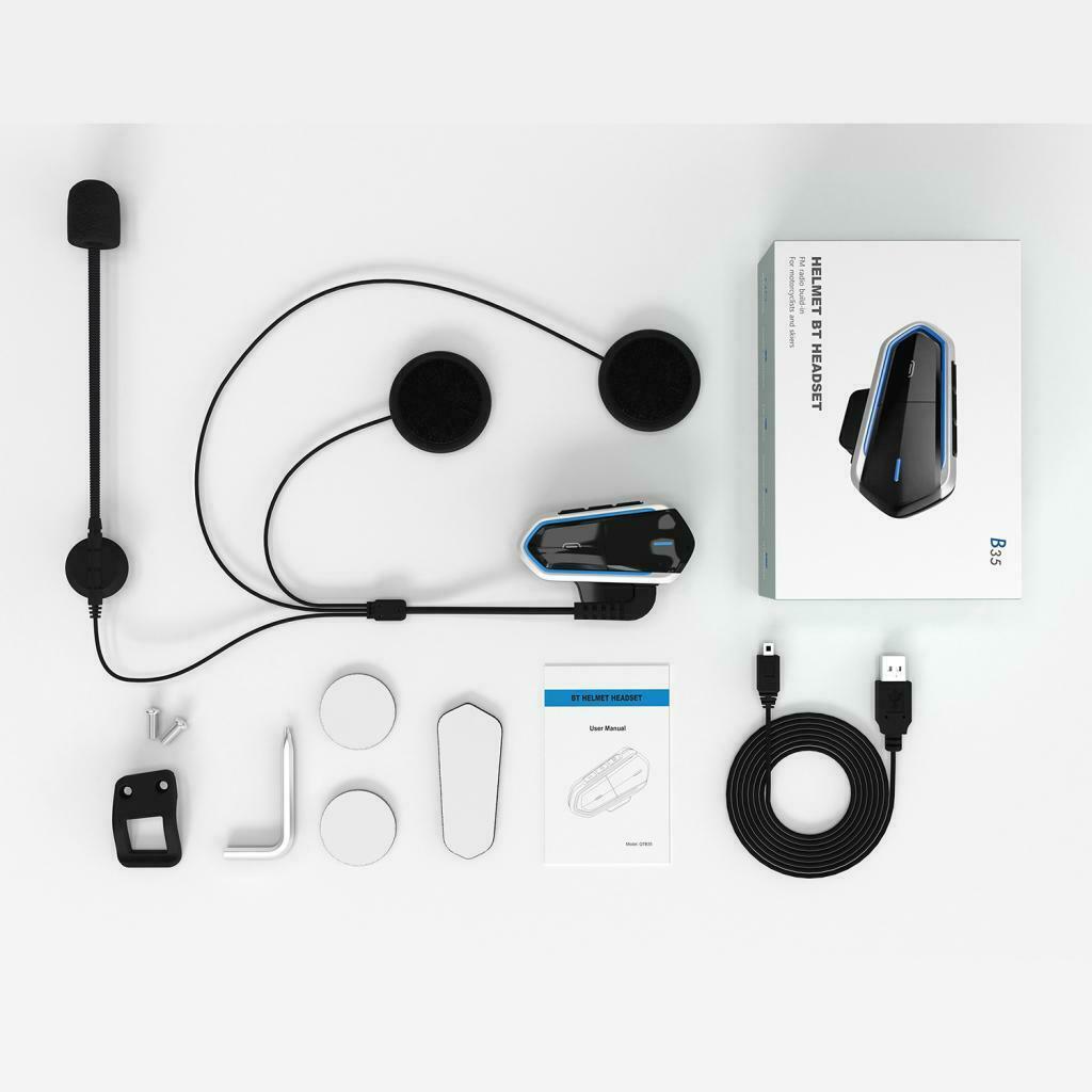 Riders IP54 BT Intercom Motorcycle Helmet Headset FM MP3 Handfree Calling