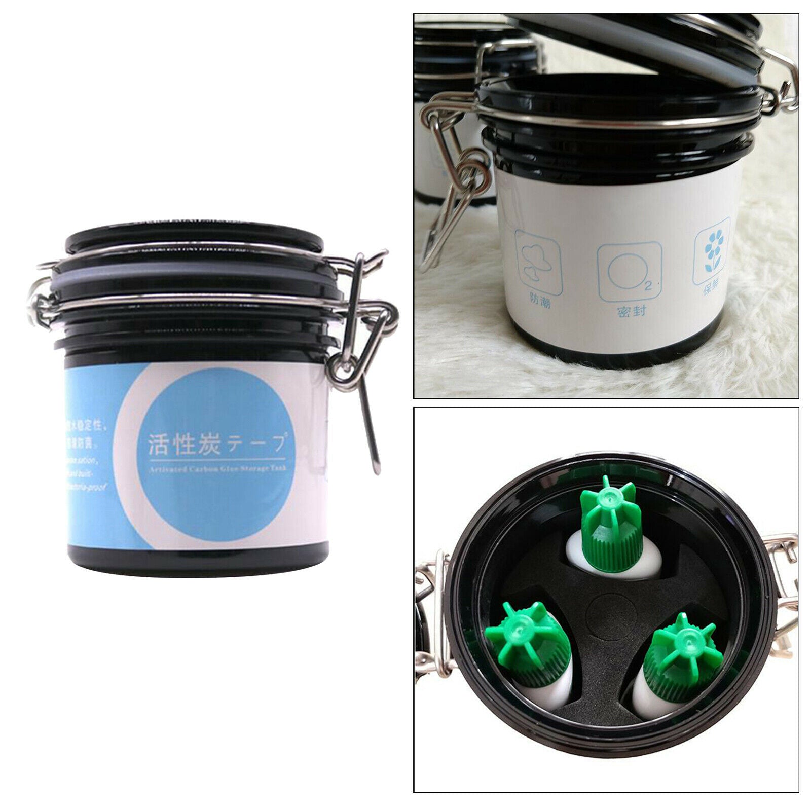 Eyelash Glue Storage Tank Activated Carbon Sealed Storage Jar  Container