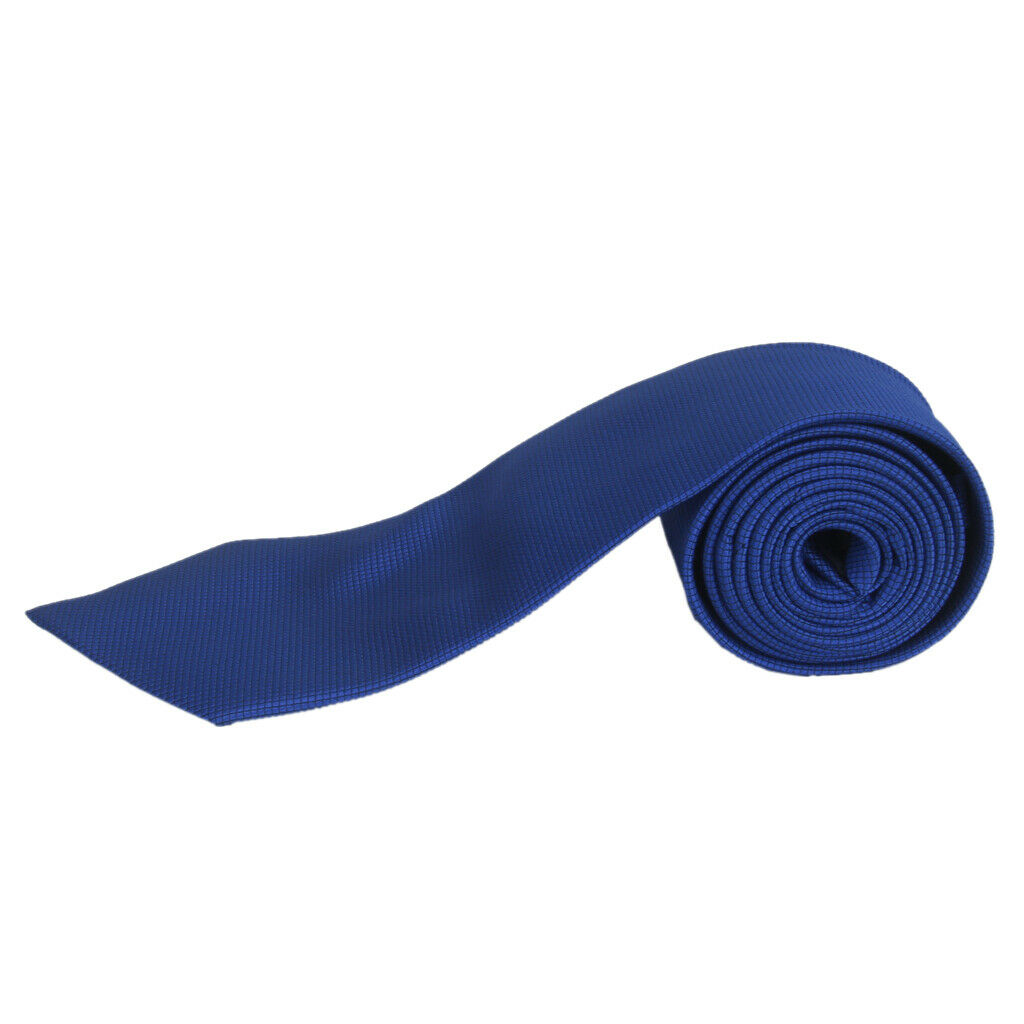 Classic Necktie Men Pure Color 10cm Necktie + Brooch Peacock  Corsage