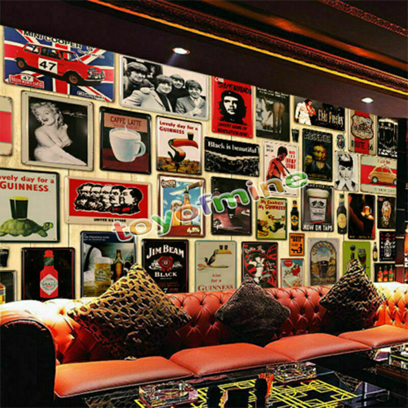 Motorcycle Bar Pub Wall Decor Metal Retro Plaque Art Poster Tin Home Sign Ride