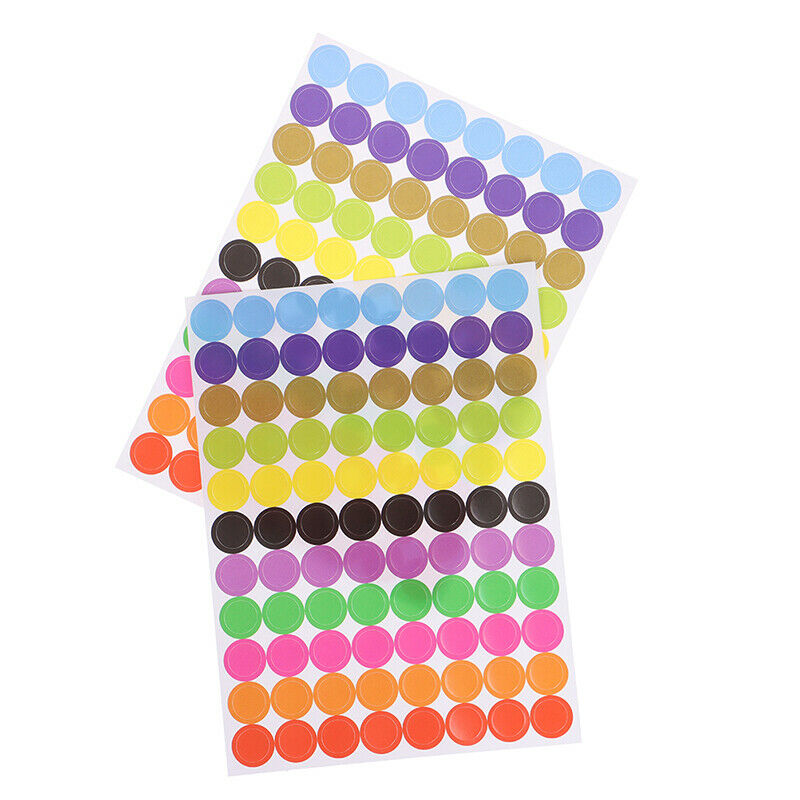 880Pcs/10Sheets Round Sealing Label Stickers for DIY Scrapbooking Crafts .l8
