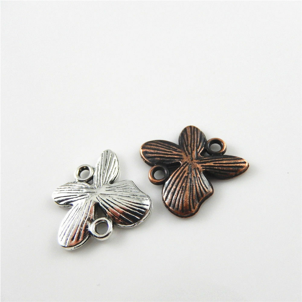Multi-color Alloy Jewelry Making Flower Look Connector Jewelry Charm Pendant 20x