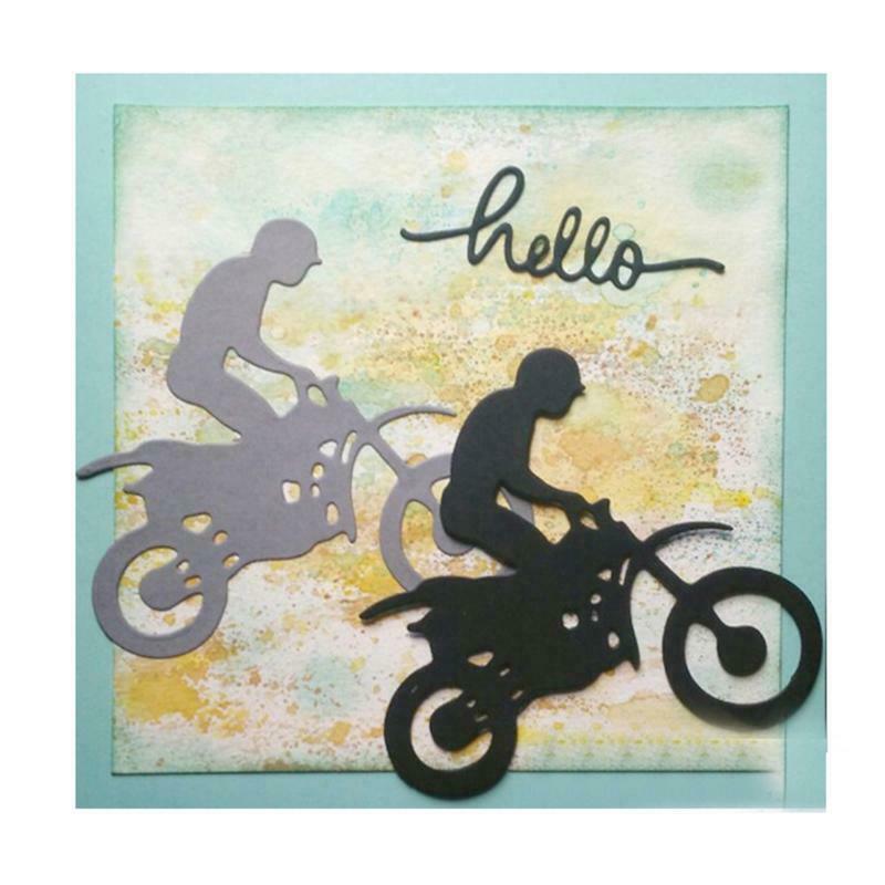 Cycling Metal Cutting Dies Stencil DIY Scrapbook Album Paper Card Template Mold