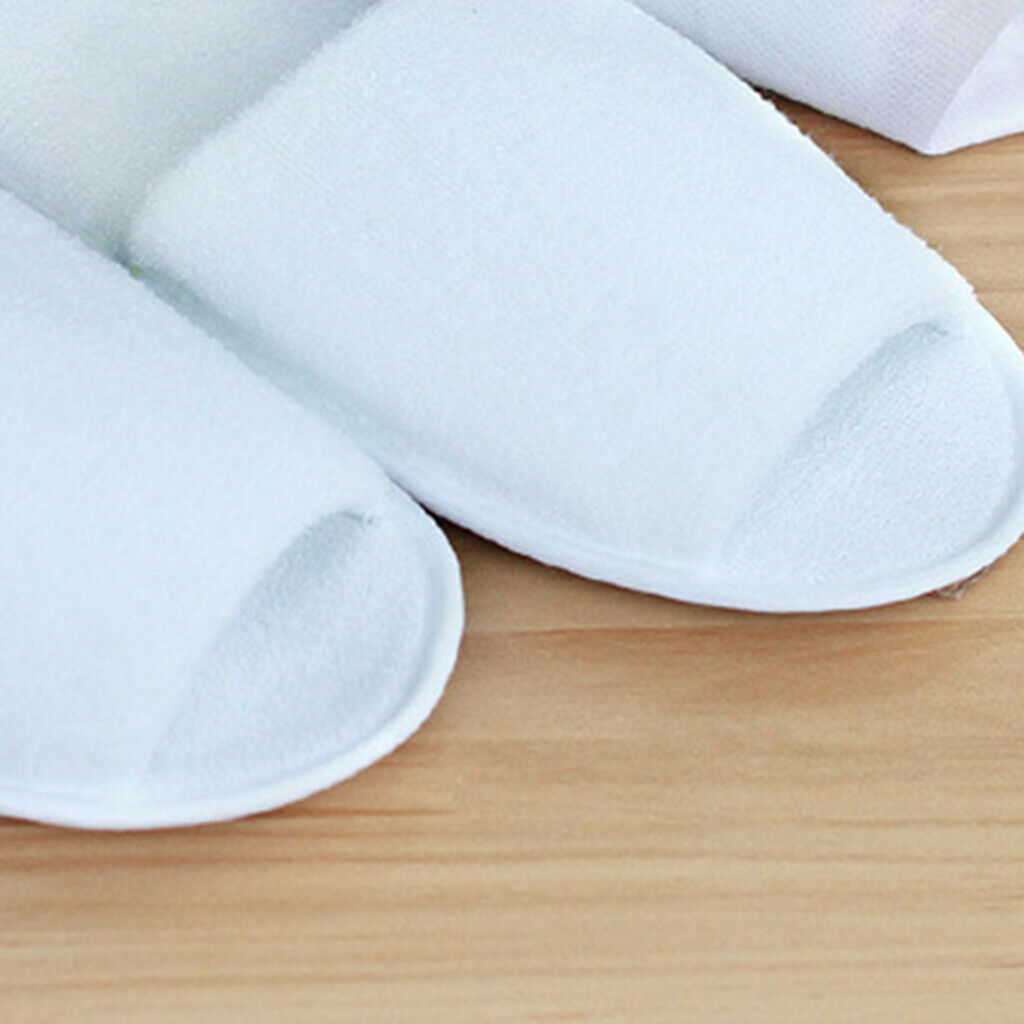 Women Men Open Toe Disposable Spa Room Non-Slip Slippers  White for Men