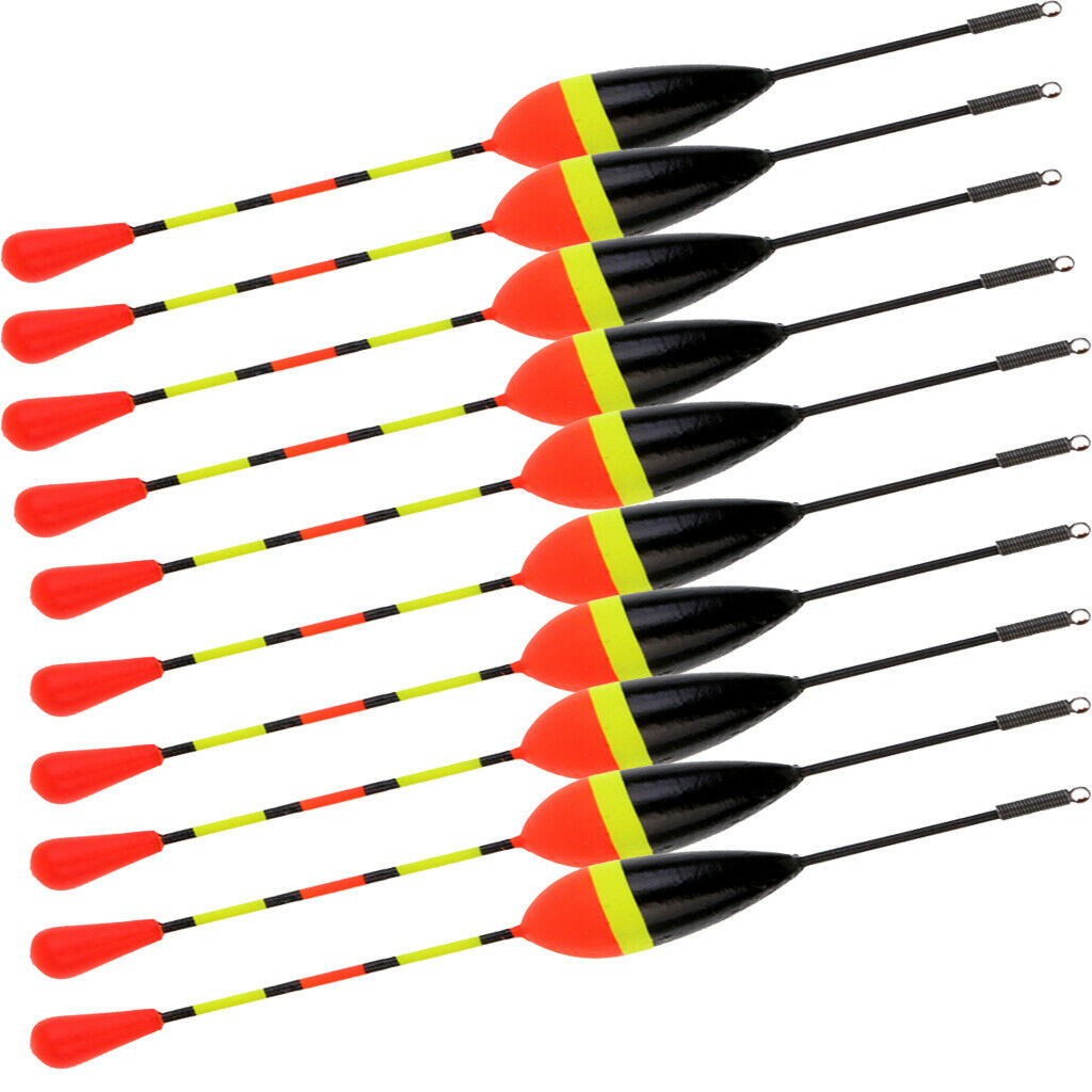 10pcs 1.2g Fishing Float Bobbers Paulownia Wood Vertical Floats Indicator
