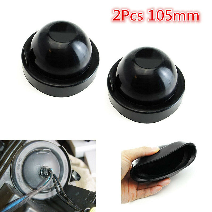 2x 105mm Rubber Housing Seal Cap Dust Cover for Headlight Install HID Conversion