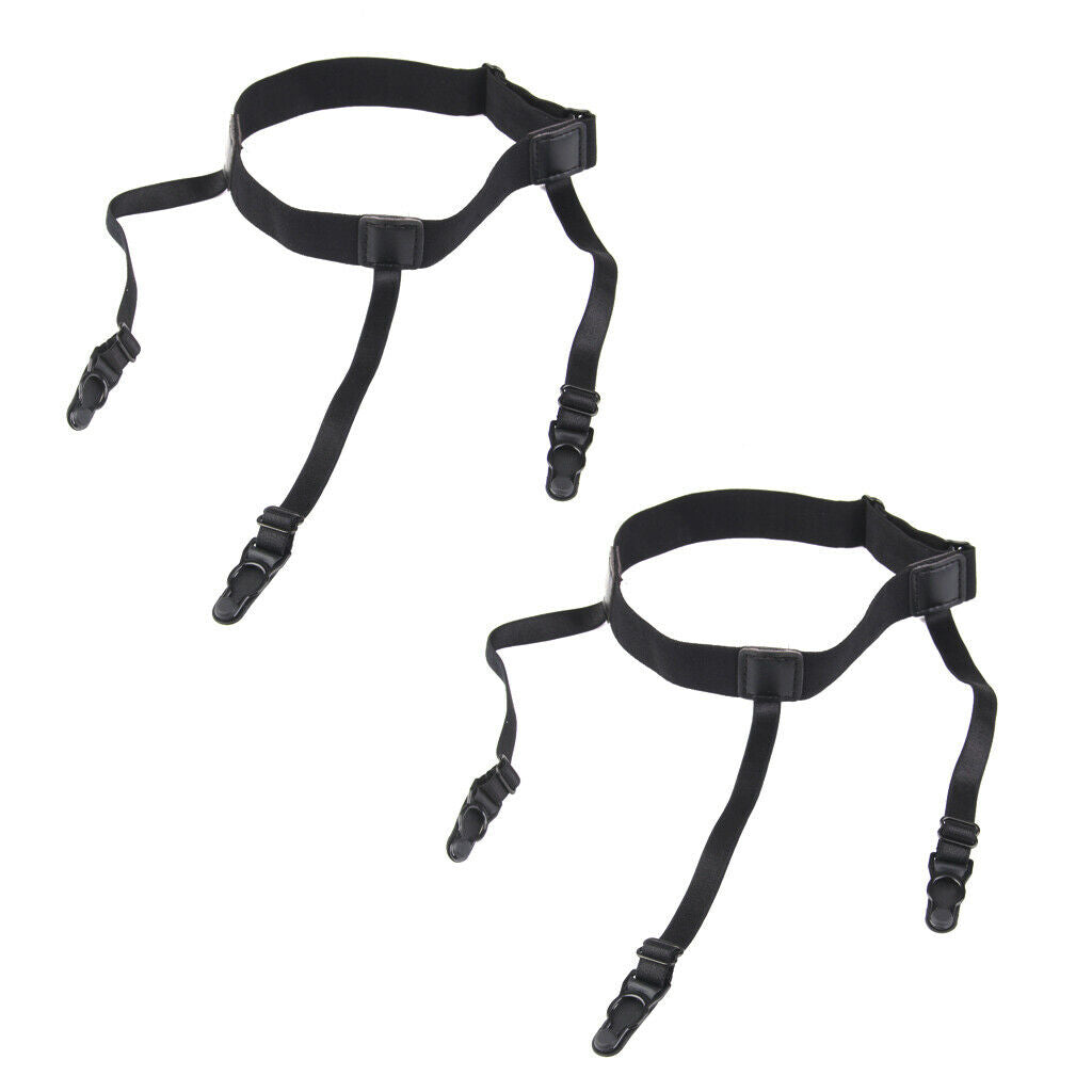 Pair of Elastic Straight Shirt Keeper Stays Men's Sock Garters