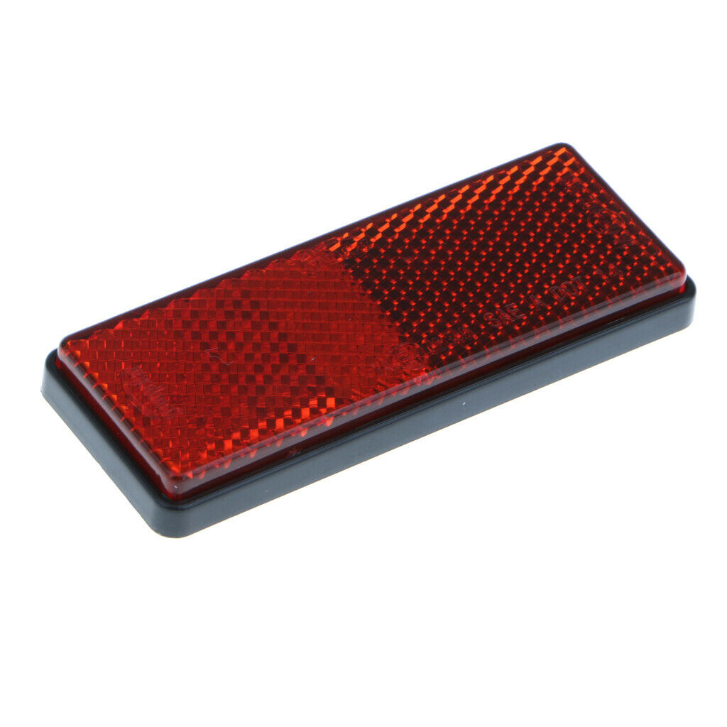 Set of 4 Plastic Car Cycle Reflector Reflective Strips Self White & Red