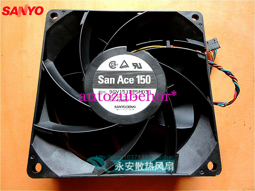 For SANYO 9GV1512P5M031 SAN ACE 150 Fan DC12V 1.2A For Dell Precision T5400