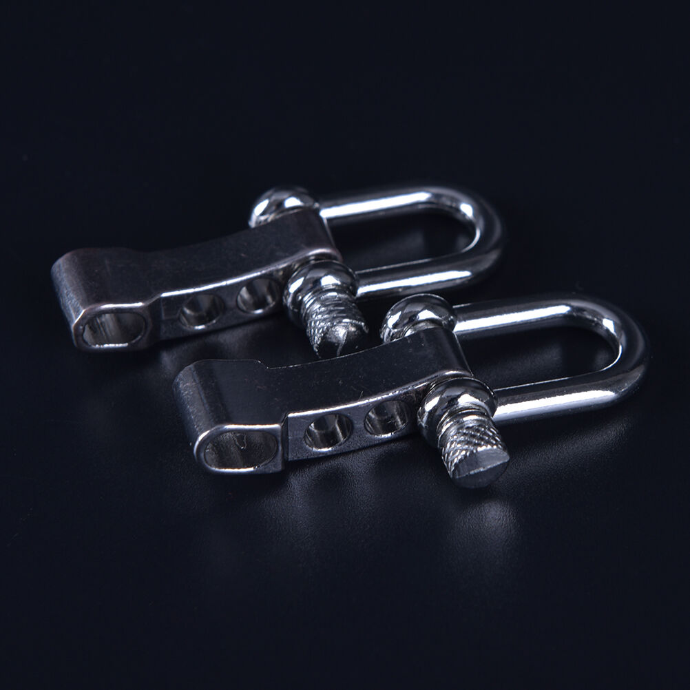 10x Adjustable Stainless Steel U Shaped Shackle Buckle For Paracord Bracelet Tt