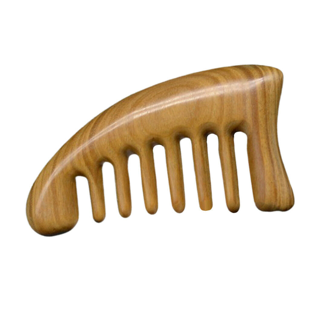 Smooth Mini Round Wide Tooth Sandalwood Comb Head Massage GuaSha Tools 03