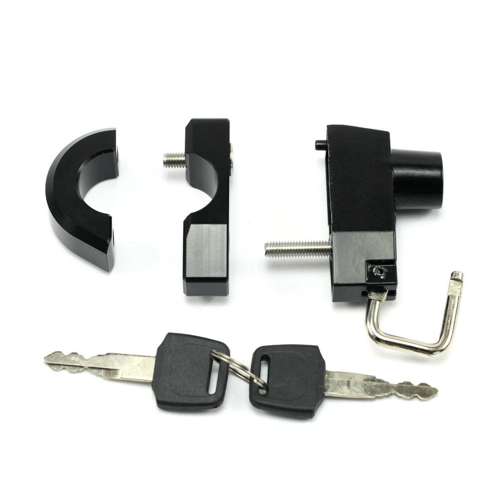 Motorcycle Universal Helmet Lock For 25mm Engine Crankcase Crash Bar Motorbike