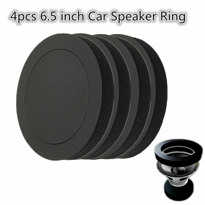 4x 6.5'' Car Speaker Insulation Bass Ring Soundproof Black Woofer Pad Universal