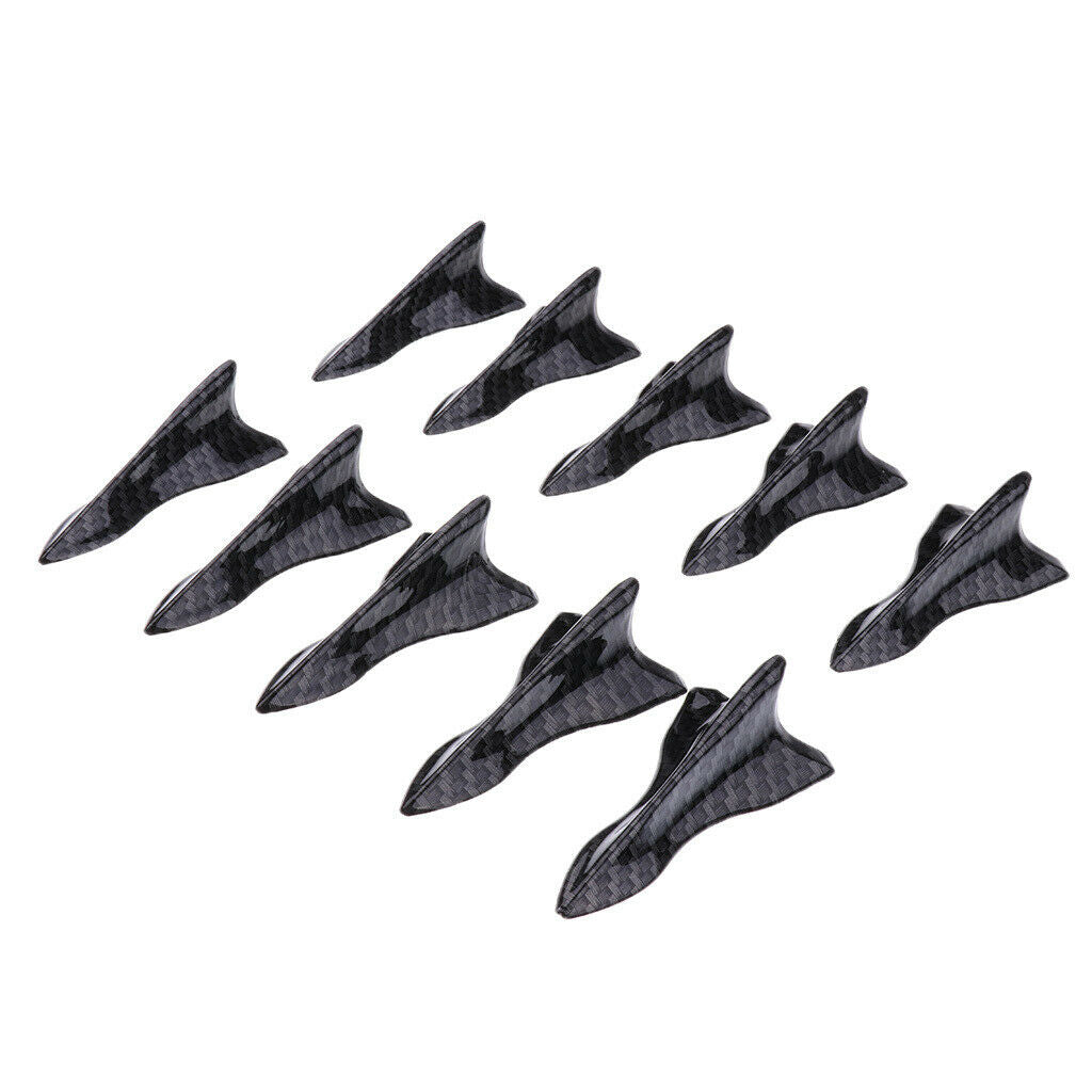 20PCS Black Shark  Decorative Carbon Pattern Kit for Spoiler Roof Wing