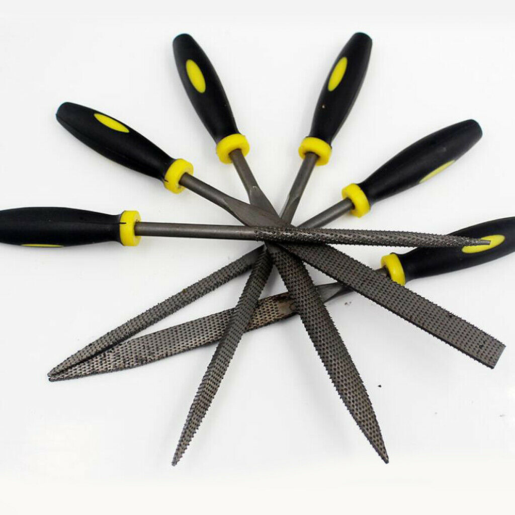 6Pcs Mini Filing Rasp Needle File Wood Hand Woodworking Files Tools 3x140mm
