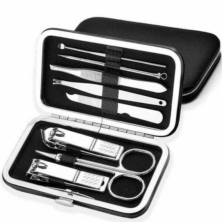 8PCS Nail Clippers Set, Pedicure, Manicure Tools Travel Case For Emergency Bag s