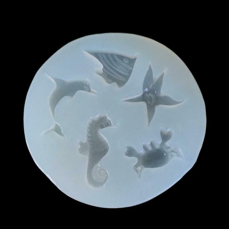 Sea Flounder Shell Starfish Jewelry Soap Silicone Mold Cake Decor Craft Tools