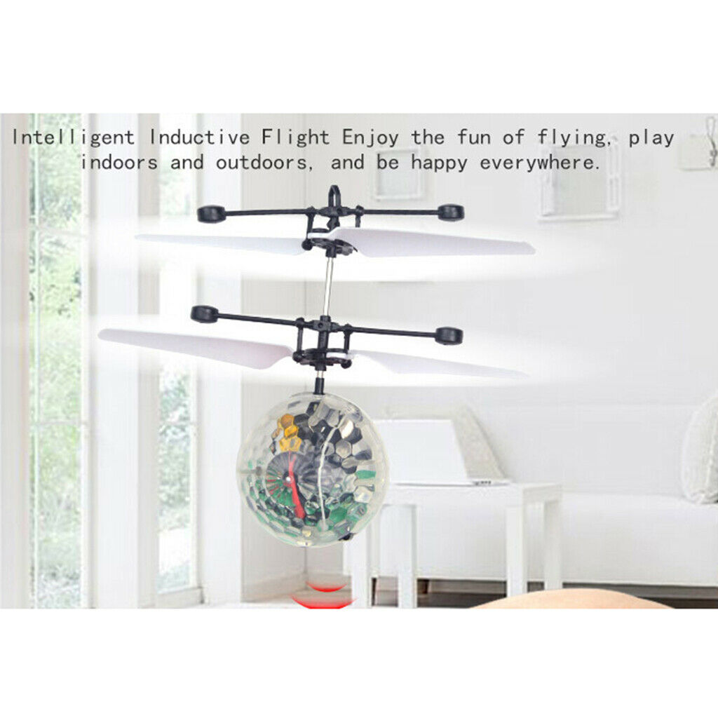RC Flying Ball Drone LED Flashing Light Infrared Induction Toys Crystal Ball
