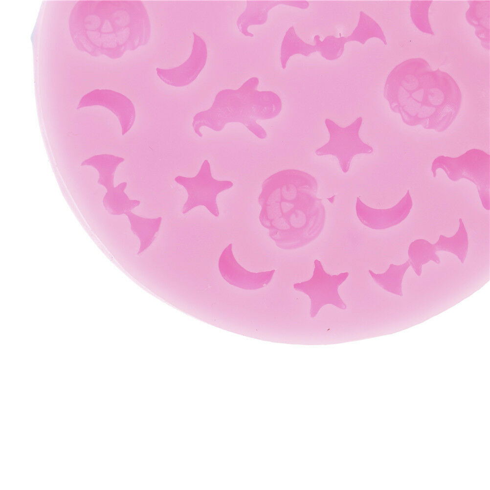 halloween pumpkin bat moon star polymer clay mold fondant mold flexible d.l8