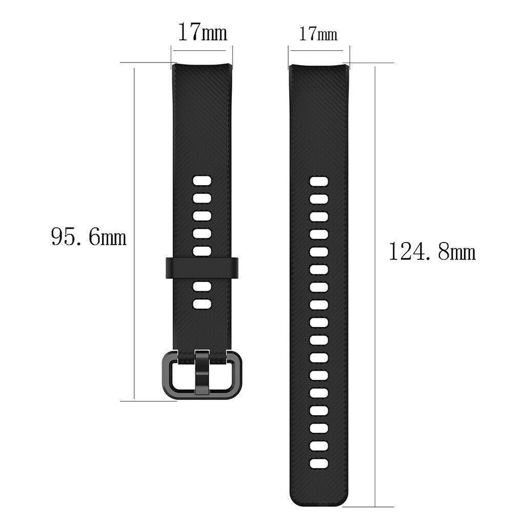Replacement silicone strap 17mm for huawei honor 5 4 smart watch black