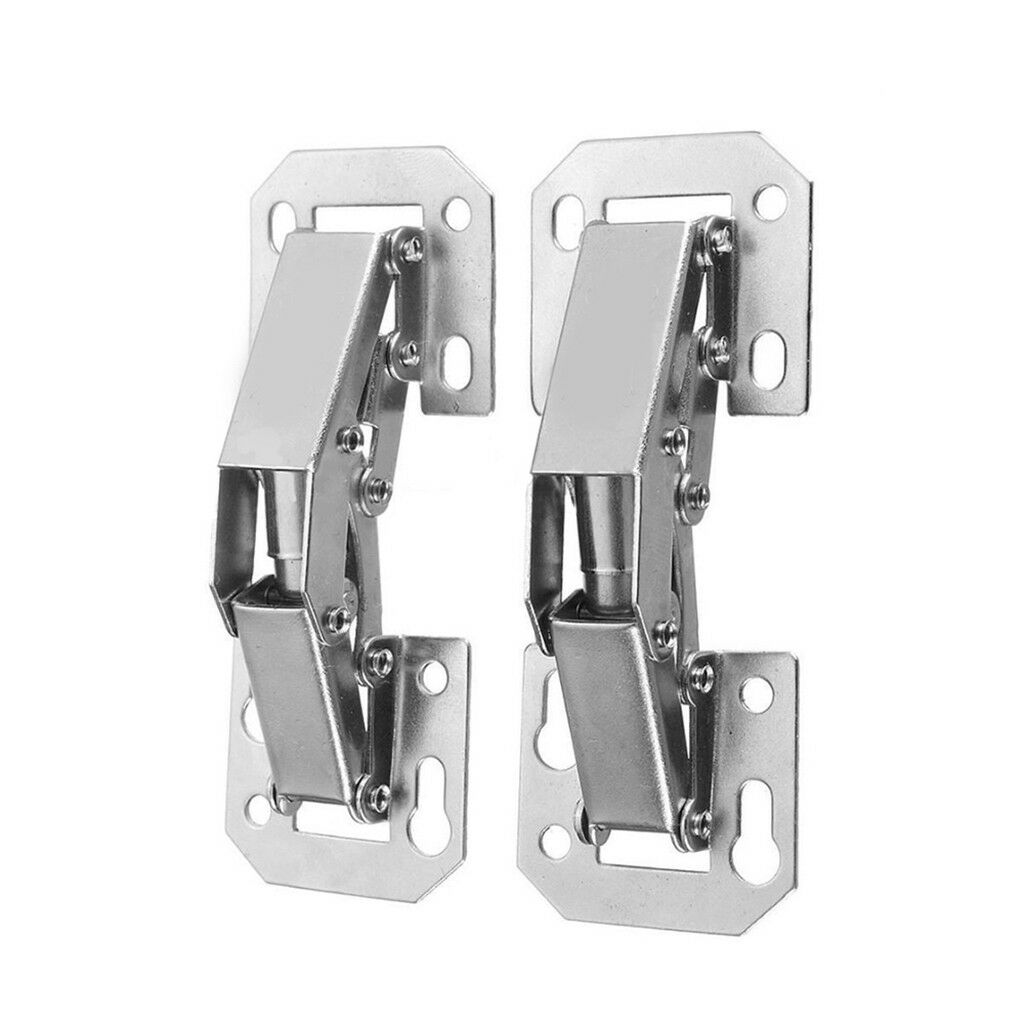 2x 3'' Safety Door Hydraulic Hinges Full Overlay Kitchen Furniture Hardware