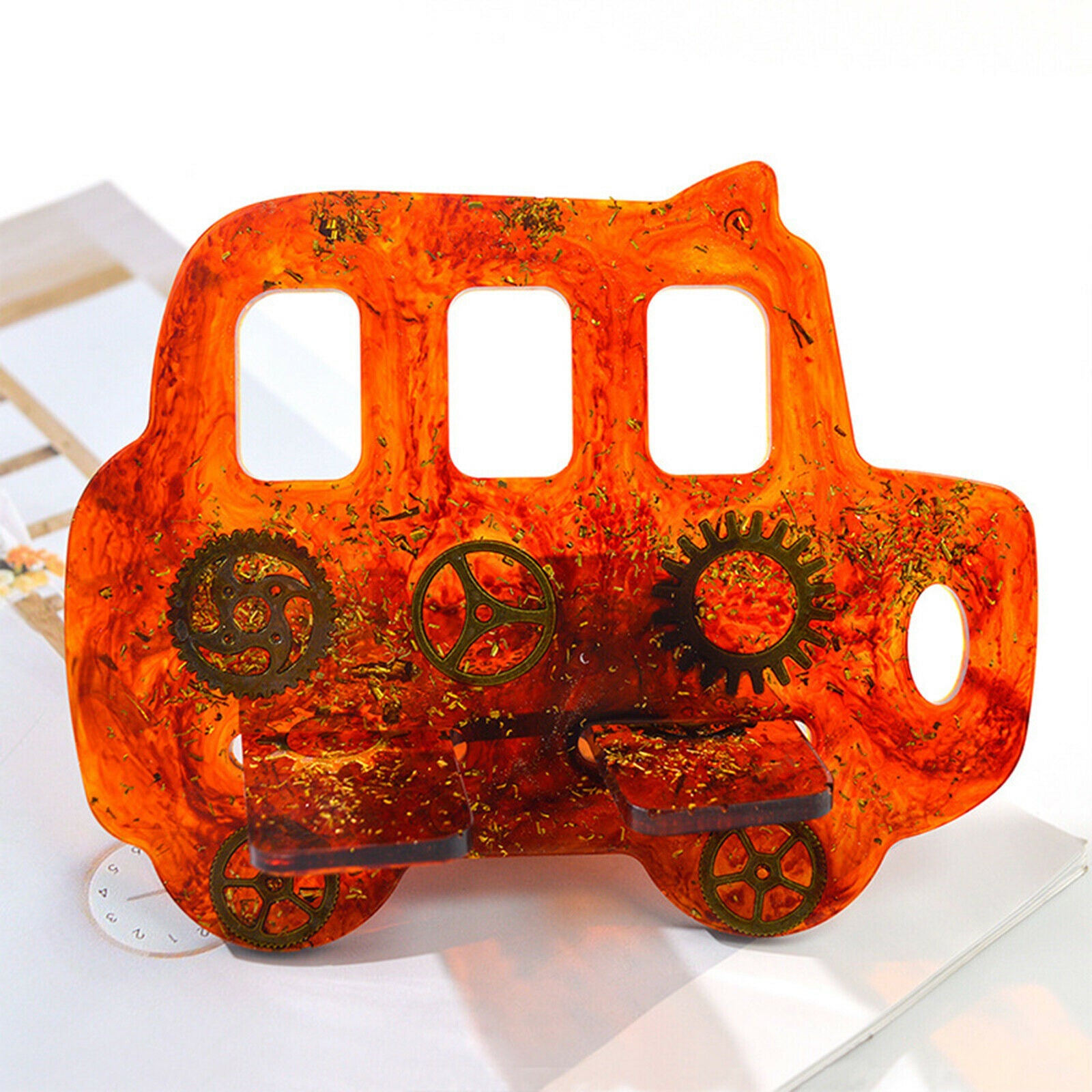 Cell Phone Stand Mold Set Epoxy Casting Mould Decoration Tool 6x Pattern