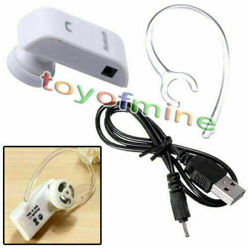 Universal White Bluetooth Handsfree Headset Earphone for Mobile Phone
