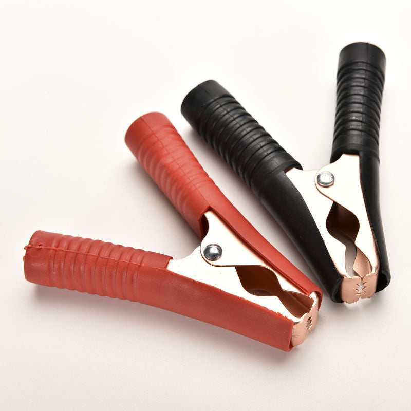 2X Metal Car Battery Clip Crocodile Alligator Test Clamp 100A 90mm Red&Bl.l8